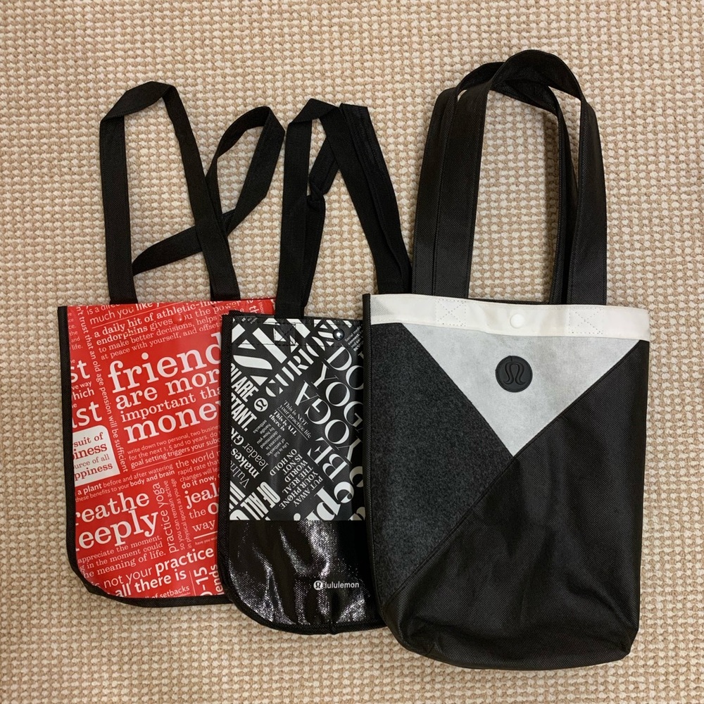 SET OF 3 Lululemon Bags (including UNIQUE one)